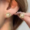 Pendientes Pequeños de Cubo de Azúcar de Plata 925 Pendientes de Moño Cuadrado Perla Pendientes Franceses Lujo Ligero 2025 Nuevo Geométricos de Gama Alta