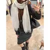 Cachecol de Pescoço Plissado Estilo Coreano Camada Dupla com Franjas Cor Sólida para Mulheres Toque de Luxo Cachecol Fino Estilo Preguiçoso Aquecedor de Pescoço Xale Moderno