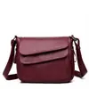 Estilo Comercio Exterior Bolso Maternal Lavado Transfronterizo 2026 Moda Simple Bolso Cuadrado Pequeño Cruzado al Hombro Color Sólido Doble Solapa Bolso de Moda para Mujer