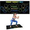 Esterilla de ejercicio de tierra de diatomeas para fitness, esterilla antideslizante para sentadillas de Pilates con huellas de pies, resistente a la suciedad y al desgaste, esterilla sencilla para entrenar