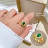 [Oro Verdadero] Anillo Ajustable Abierto de Moda Personalizado para Viajes al Trabajo Anillo para el Dedo Índice con el Mismo Sentido de Diseño que las Celebridades de Internet TikTok