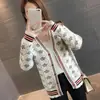 Suéter Corto Ajustado Ajustado Abrigo para Mujer 2023 Otoño e Invierno Nuevo Estilo Coreano Jacquard Moda Cardigan de Punto Versátil