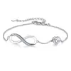Estilo Europeo y Americano Transfronterizo Estilo Nuevo Ilimitado con Accesorios de Circonita Cúbica Pulsera Pulsera de Piedra de Nacimiento Corazón Joyería Simple para la Mano