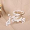 Cesta de Enfeite Mini Flor Eterna Feita à Mão Cesta de Flores Tecida em Rattan Criativa Bicicleta Decoração de Casamento Cesta de Triciclo