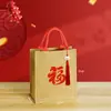 Bolsas da Sorte de Ano Novo de Alta Qualidade em Estoque, Impermeáveis, Espessadas, Tridimensionais, Sacolas Tote Publicitárias Promocionais, Bolsas de Mão de Lona Vermelha