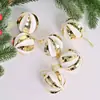 Bolas de Natal Transfronteiriças Galvanizadas Pintadas à Mão 6cm/6Pçs Conjunto Caixa Decoração Enfeites de Árvore de Natal Bola de Natal Colorida Decoração