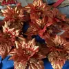 Flores Pontudas Grandes de Natal 18cm Decorações de Feriado Acessórios para Árvore de Natal Novo Tecido Transfronteiriço Pó de Cebolinha Flores Artificiais
