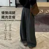 Nuevos pantalones de lana de otoño e invierno para embarazadas, pantalones anchos sueltos y casuales, adelgazantes para cuerpo tipo pera, pantalones casuales suaves y cómodos
