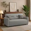 Sofá de cuero resistente a los arañazos de gato para salas de estar pequeñas, apartamentos de alquiler, tiendas de ropa, apartamentos modernos, sofá de línea recta simple, venta al por mayor