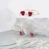 Brincos Ins Retrô Flor de Rosa Europeus e Americanos Transfronteiriços, Brincos Versáteis Japoneses e Coreanos Mais Vendidos, Luxo Acessível e Joias de Alta Qualidade
