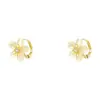 Hebilla de Oreja de Flor de Lujo Nicho para Mujer, Temperamento Único, Sentido de Gama Alta, Pendientes Pequeños, Clavos para Orejas, Pendientes de Moda Nuevos 2024