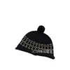 Gorro jacquard retro para otoño e invierno, casual y elegante, versátil, de alta calidad, con un ambiente sofisticado y artístico, gorro tejido