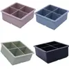 Bandeja de Gelo Quadrada Esférica de Silicone com Tampa Multicor Fabricante de Gelo de Liberação Fácil Caixa de Gelo de Grau Alimentício Molde de Cubo de Gelo Bola de Gelo