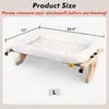 Hamaca colgante de madera para gato en balcón transfronterizo, hamaca para gato para tomar el sol junto a la ventana, cama colgante de madera ajustable junto a la cama