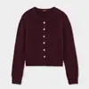 Cárdigan de Punto Grueso de Lana de Alpaca Acme para Mujer, Otoño Cuello Redondo de un Solo Botón Holgado Abrigo Suéter 22100