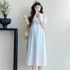 2026 Nuevo Estilo de Verano Moda y Elegante Holgado que Cubre el Vientre Francés Cuello en V Vestido Largo de Maternidad