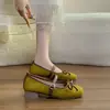 Sapatos Mary Jane femininos extremamente estilosos, novidade outono 2026 estilo retrô coreano, sapatilhas com solas macias e detalhes de laço, sapatos de corte baixo