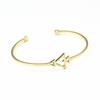 Moda Coreana Pulseira Simples de Triângulo Ouro Rosa Pulseira Feminina Joker Metal Abertura Joias Atacado