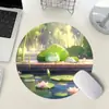 Mouse Pad Floral Pequeno Redondo Escritório Computador Notebook Meninas Desenho Animado Fofo Antiderrapante Pulso Mesa Tapete Lavável