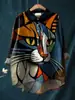 Nuevas Camisas Casuales de Manga Larga para Mujer Transfronterizas 2025, Camisas de Moda para Verano y Otoño, Serie Multicolor con Impresión Digital 3D