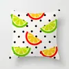 Fronha Fofa Estampada com Frutas de Verão Capa de Almofada para Encosto de Sofá de Sala de Estar de Verão Refrescante Melancia Banana
