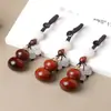 Colgante de Calabaza de Sándalo para Coche Hombres y Mujeres Llavero Creativo Cadena para Teléfono Móvil Calabaza
