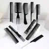 Conjunto de 10 Peças de Pentes de Cabelo Transfronteiriços, Pentes de Modelagem, Pentes de Plástico, Pentes de Cauda, Pentes para Pompadour, Pentes de Agulha de Aço, Conjunto de Dez Peças