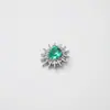 Arete de titanio F136 con forma de erizo de mar y corazón para lóbulo de la oreja, Piercing para labio de erizo de mar con rosca interna de titanio G23, Accesorio de joyería para la oreja