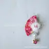 Accesorio para el Cabello Estilo Chino con Borla de Bola de Piel de Visón Pasador, Pasador Japonés Estilo Antiguo, Pin Japonés Lolita Anime
