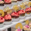 Decoración para Pastel Tema Abejas Inserto Brillo Dorado Abejorro Girasol Panal Decoración para Cupcakes