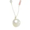 Collar con colgante de ágata de hielo de alta calidad, colgante de calcedonia con cordón tejido, collar con colgante de princesa rosa, cadena para la clavícula de ágata lichi