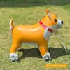 Cachorro Andante de Desenho Animado, Pato, Gato, Girafa, Balão de Animal com Rodas e Cordão de Puxar, Brinquedo Inflável de Barraca Infantil