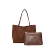Bolsa Tote de Gran Capacidad Transfronteriza para Mujer Suede Retro 2026 Nueva Casual para Viaje de Negocios Hombro Único de Mano Bolsa para Madre e Hijo