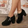 Bestseller Transfronteiriço Salto Plataforma Grosso Sapatos Femininos Individuais 2026 Novo Estilo Estilo Britânico Cadarço Zíper Salto Alto Moda Versátil Feminino