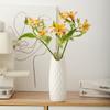 Jarrón de Cerámica Simple Shumen Blanco Sala de Estar Arreglo Floral Hidropónico Lujo Ligero Mesa de Comedor de Gama Alta Decoración