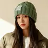 Gorro de Tricô Grosso para Mulheres, Estilo Ins de Inverno, Gorro de Tricô Torcido, Emagrecimento Facial, Chapéu Quente e Estiloso para Clima Frio