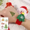 Pegatina de Tatuaje de Dibujos Animados Navideños Árbol de Navidad Muñeco de Nieve Festival Duradero Decoración del Hogar Impermeable Resistente al Sudor Maquillaje para Cara Mano