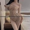 Huan también comercio exterior irregular estampado de leopardo salvaje calcetines de una pieza 3504 ropa interior sexy pijamas ropa sexy de deseo puro Y009