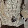 Otoño/Invierno 2026 Nuevo Estilo Étnico Retro Conjunto de Cuatro Collares Nudo de Lazo Cadena Larga de Lujo Ligero con Cadena para Suéter