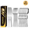 Popular Conjunto de Talheres de Aço Inoxidável 1010 Transfronteiriço Conjunto de 16/24/30 Peças Faca de Churrasco, Garfo, Colher Conjunto de Talheres Estilo Ocidental