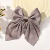 Presilha de cabelo de cetim e chifon com laço, novo sucesso de vendas transfronteiriço, para crianças, estilo Lolita e colegial, acessório de cabelo para meninas 5047