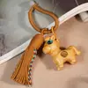 Colgante de Caballo del Zodiaco Tallado en Sándalo Dorado, Diseño de "Caballo Llorando", Llavero de Barra de Dinero "Hazte Rico al Instante", Colgante para Bolso, Borla