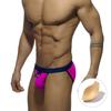 UXH Bañador de triángulos con copa de horquilla alta, sexy, de comercio exterior europeo y americano, para hombre, a la moda, antiluz, para playa y fitness