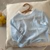 Nueva Camiseta de Manga Larga para Niños Ligera de Verano para Niños Top Rayado Algodón Ropa para Bebé con Aire Acondicionado Transpirable para Mujer