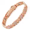 Pulsera Magnética Popular Transfronteriza Europea y Americana, Elegante Aleación de Trébol de Lujo Ligero Incrustada con Diamantes, Pulsera Magnética Antiestática de una Sola Fila