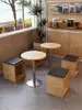 Silla de Mesa Oceánica Estilo Retro Cafetería Tienda de Té con Leche Silla Tienda de Agua de Azúcar Sushi Panadería Cabina de Pared Sofá