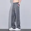 Jeans de Tencel para Hombre Verano Delgados Sueltos Pierna Recta Caída Pantalones Casuales de Seda Helada de Alta Gama Pantalones Largos