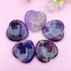 Piedra de masaje con forma de corazón de ágata de cristal natural transfronteriza de 30 mm, piedra con forma de corazón para aliviar la preocupación, piedra de masaje para el pulgar con forma de corazón al por mayor