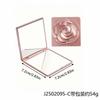 Espejo de Mano Plano de Alta Apariencia Transfronterizo, Espejo de Tocador Plegable Portátil, Espejo de Tocador Cuadrado Rosa