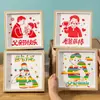 Atividade para o Dia dos Pais, Team Building, Atividades de Aquecimento, Pintura de Porta-Retrato de Herança Tradicional, Pequenos Presentes para o Pai, Decorações Interativas Pai-Filho